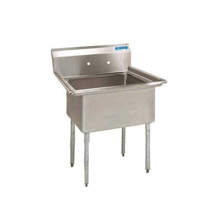 Bk Resources One Compartment Sink 15 in x 15 in, 1, 2, Free Standing, Stainless Steel BKS-1-15-14S